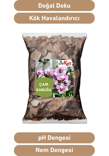 Bykurt İthal Orkide Toprağı 1l Hollanda Çam Kabuğu Özel Tür Orkideler İçin İdeal Karışım 1 Litre