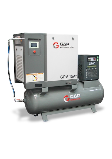 Hava Kompresörü Depo Üstü Vidalı 15hp 500lt Gpv15a