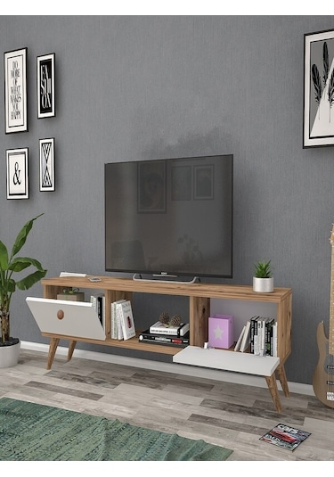 Mbes Mobilya Eda Atlantik-Beyaz 140 Cm Tv Ünitesi