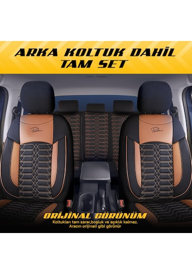 Panda Proline Serisi Jakar Kumaş Ticari Oto Koltuk Kılıfı Siyah -