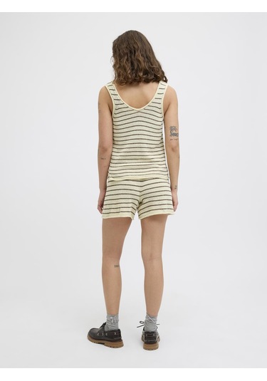 Jack & Jones Kadın Kalin Askili Triko Bluz - Amara - 12275494 Bone White