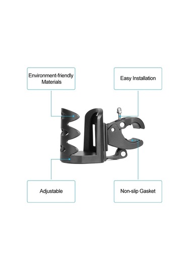 Soulader Pratik Ve Kullanışlı 360 Derece Dönebilen Bebek Arabası Tutacağı Kolay Takılabilir Ve Sağlam Tasarım Siyah