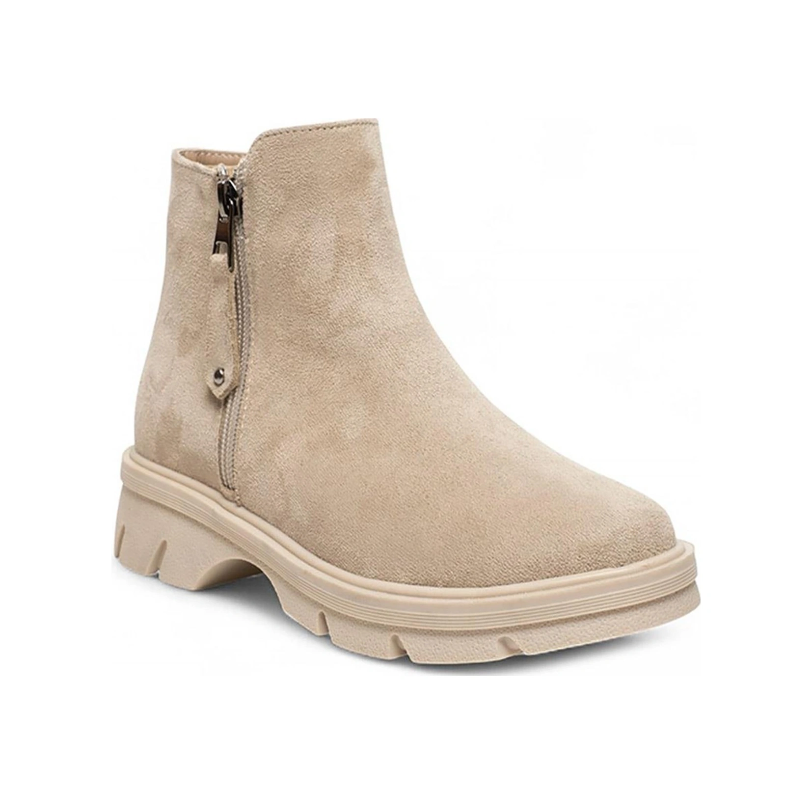 Celira Bej Termal Astar Süet Kadın Bot & Bootie Nsb940 Bej