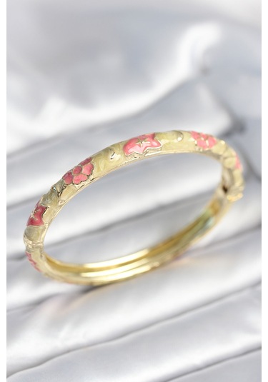 Yeşil Krem Renk Detaylı Mineli Kelepçe Çok Renkli