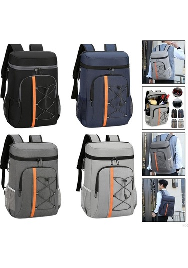 Pazly Koyu Gri Piknik & Kamp Soğutucu Sırt Çantası - Yürüyüş & Plaj İçin Termal Öğle Yemeği Koyu Gri