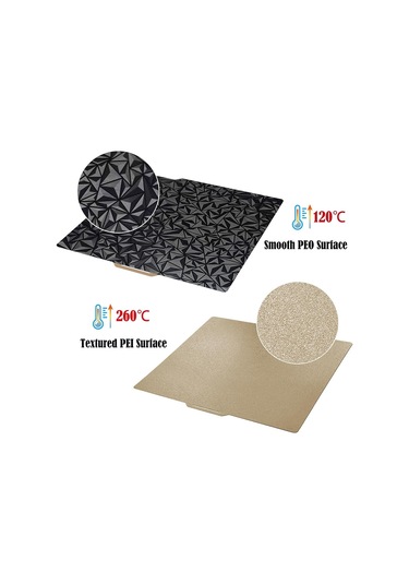 Leasetake Bambu-lab X1/x1c/x1e/p1p/p1s/a1 İçin 3d Yazıcı Peo Peı Yapı Plakası, 257x257mm Çift Taraflı Peo+peı Yaylı Çelik Plaka