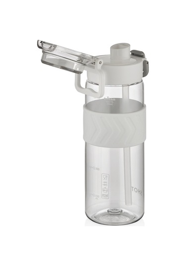 Shotay St-7238 800ml Beyaz Pipetli Tritan Matara Beyaz