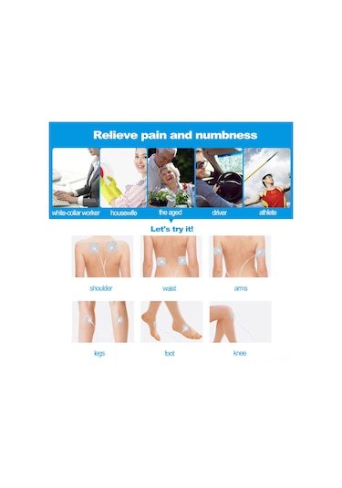 Yaozixa 4x4cm 3.5mm Arayüzlü Dijital Fizyoterapi Elektrot Paspası - 10 Adet 5 Çift - Kan Akışını Ve Metabolizmayı Artırır Çok Renkli