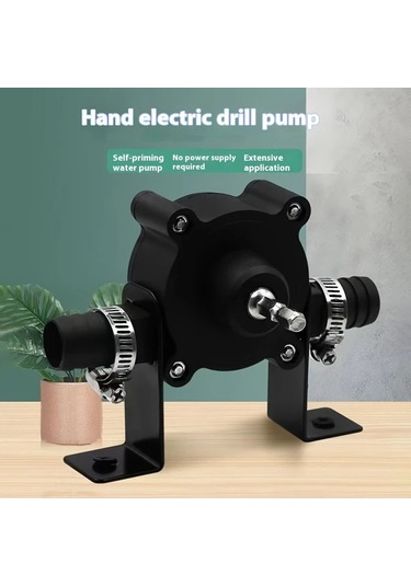 Chuangyinshop Elektrikli Matkap Su Pompası Aksesuarlı Dc Kendinden Emişli Taşınabilir El Tipi Sıvı Transfer Pompası