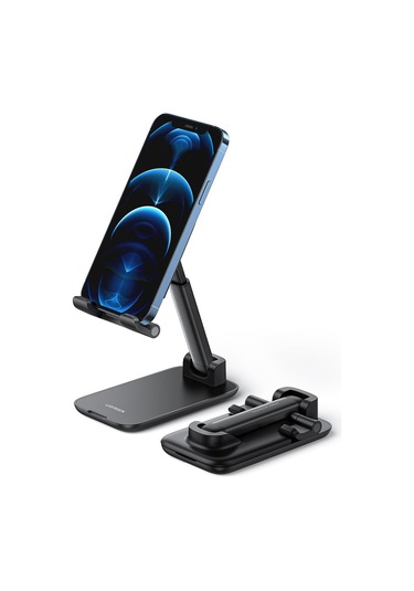 Ugreen Katlanabilir Çok Açılı Yükseklik Ayarlı Telefon Standı, Siyah, 20435