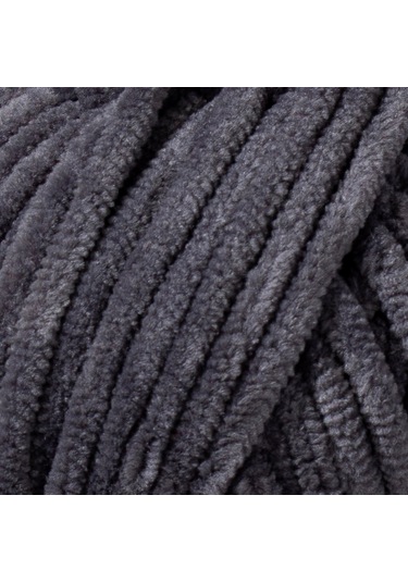Kadife Örgü İpi 50gr %100 Polyester Yumuşak Pofuduk Gri