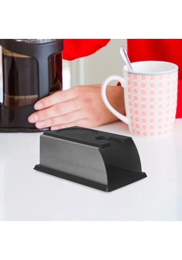 Suntek Espresso Tamper Tutucu İstasyonu Anti Kaymalı Siyah