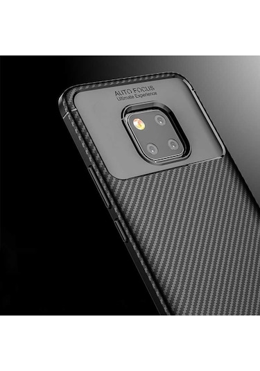 Huawei Mate 20 Pro Kılıf Karbon Silikon Case