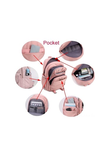 Didadodo Su Geçirmez Kız Okul Çantası - 28l, 17 Laptop, Çok Renkli Tasarım Çok Renkli