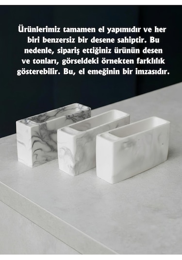 El Yapımı Beton Gri Alçı Peçetelik Minimal Masa Ve Mutfak Dekoru Kafe & Bar İçin Siyah Beyaz