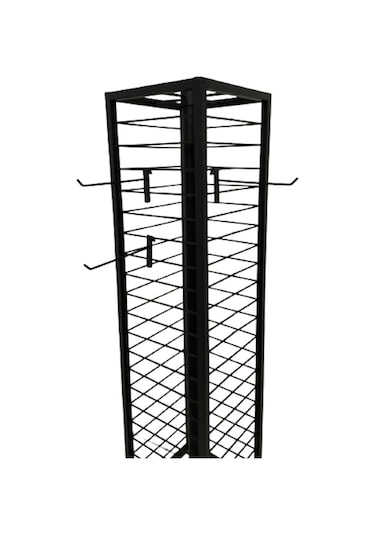 Kare Bijuteri Standı, Tekerlekli Orta Stant, Tesbihlik, Anahtar Askisi, Kılıf Standı 165x30x30 Cm Diğer