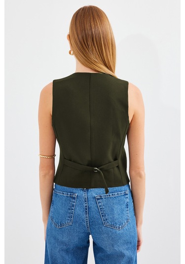 Bigdart 6796 Kısa Dokuma Yelek - Haki 001