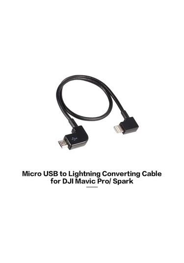 Flybuy Djı Mavic Pro Spark İçin Micro Usb'dan Lightning Dönüştürücü Esnek Kablo 27cm Dayanıklı