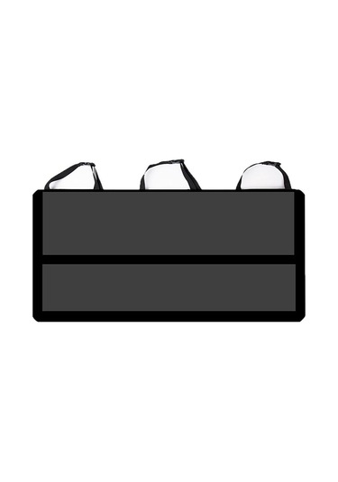 Padalink Siyah Oksford Kumaş Araba Sandık Düzenleyici, 107x52cm Fonksiyonel Sandık Çantası, Çok Amaçlı Depolama Ağı