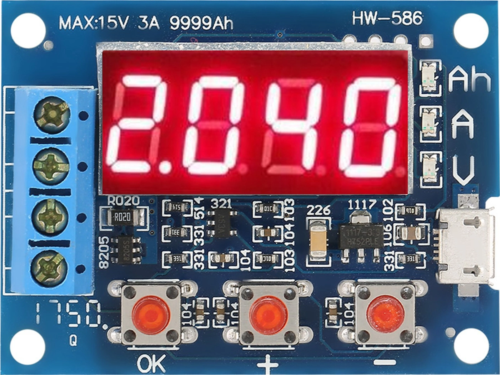 Tenfowee 1.2-12v Pil Kapasite Test Cihazı, Dış Yüklü Deşarj Tipi, 18650 Ve Diğerleri İçin Gerilim-akım Ölçümü Ana Kart + 2 Adet 5w7.5r Direnc
