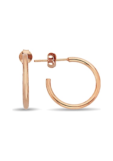 Argentum Concept - Gümüş Rose 13 Mm Halka Küpe - K094401