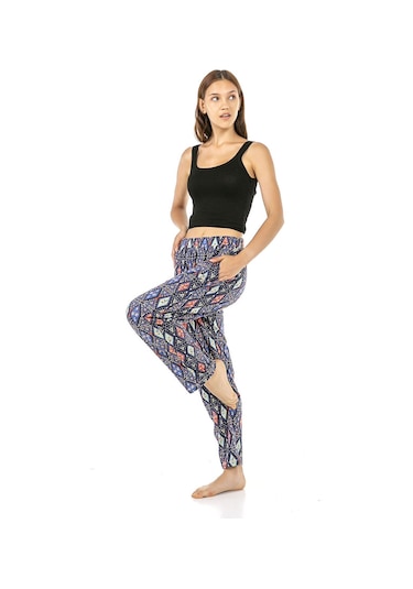 Vishenka Modal Büyük Beden Kadın Penye Pijama Altı Çok Renkli