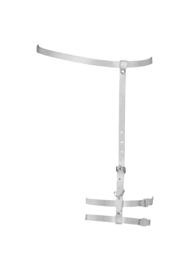 Suntek Bel Uyluk Jartiyer Punk Moda Bacak Kemer Parti Festivali Beyaz