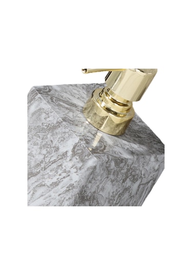 Suntek Sabunluk Rustik Boş Pompa Losyon Şişesi Gri-altın Gri - Altın