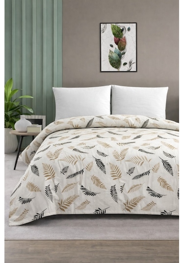 Çift Kişilik Pike Yatak Örtüsü %100 Pamuk 220x230 Siyah