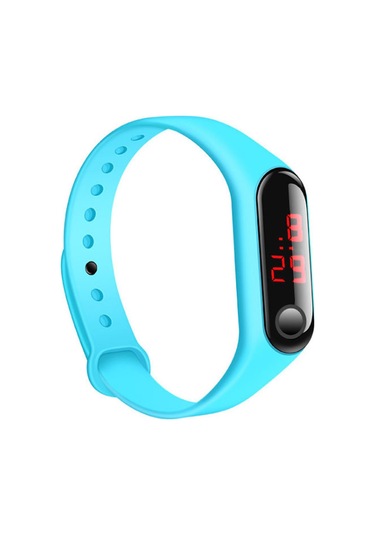 Xindoker Mavi Led Çocuk Spor Akıllı Bileklik - Dayanıklı Silikon Kordon, Kol Saati, Hediye Fırsatı, Toptan Satış Diğer