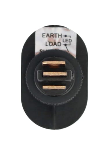 Oval Üniversal Elektrik Anahtarı 1-0 Kırmızı Ledli Rocker 3 Fişli