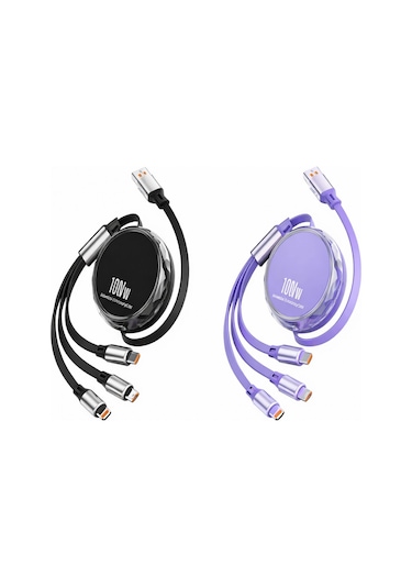 Platoon Pl-8936 3in1 Usb Şarj Ve Data Kablosu Lightning/type-c/micro Usb