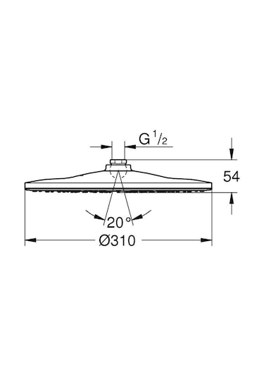 Grohe Rainshower Mono 310 Tepe Duşu 1 Akışlı- 26562000 Diğer