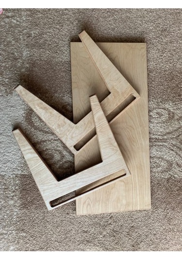 Portatif Demonte Ahşap Laptop Ve Orta Sehpa - Aletsiz Ve Vidasız