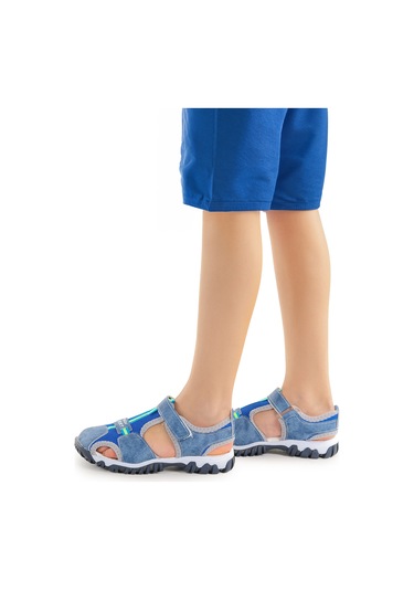 Kiko Kids Erkek Çocuk Sandalet Arz 2399 Kot Mavi