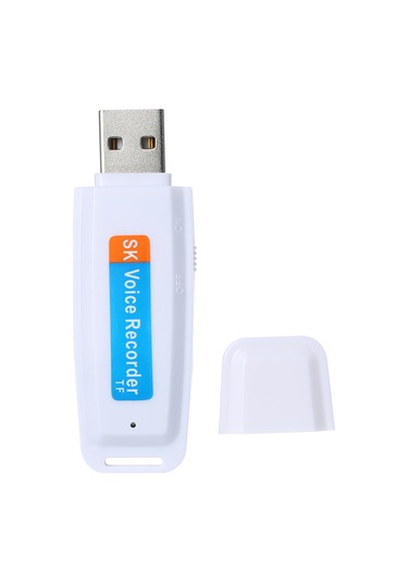 Singree Beyaz Mini Usb Ses Kaydedici - Tek Tuşla Kayıt/kaydet, 32gb Tf Kart Desteği, 100mah Dahili Pil Kart Dahil Değil