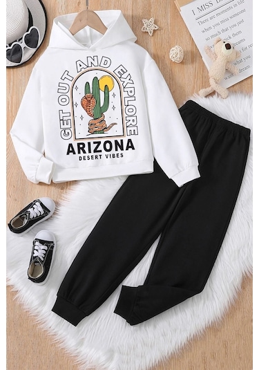 Uyguntarz Çocuk Arizona Eşofman Takımı Beyaz