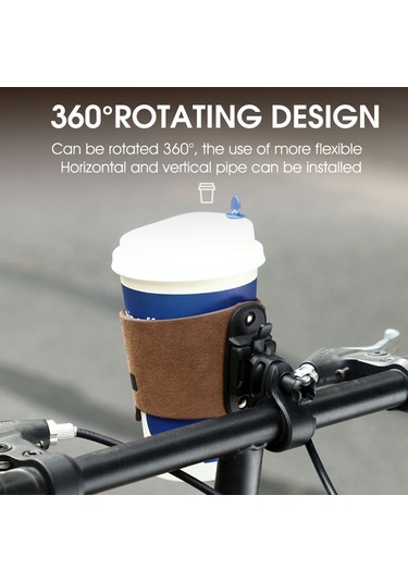 Padalink Bisiklet Su Şişesi Tutucu - Kolay Montajlı, Tüm Bardak Türleri İçin Uygun, Dayanıklı Nylon Yapı Kahve