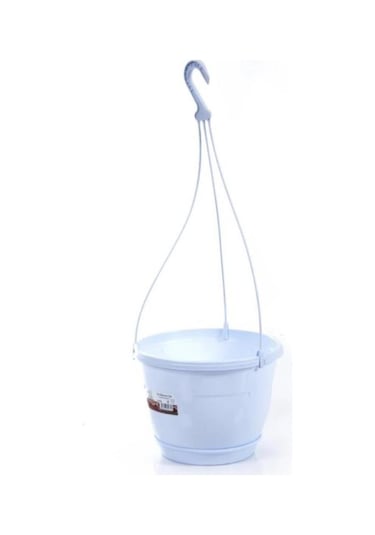 Omnipazar So-sm02 Safir Makrome Askılı Balkon Saksı 3.4 Lt Beyaz 6 Adet