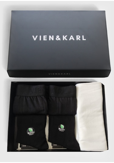 Erkek Boxer-Atlet-Çorap Set 6'Lı Premium Kutuda Hediyelik Ve Çeyizlik