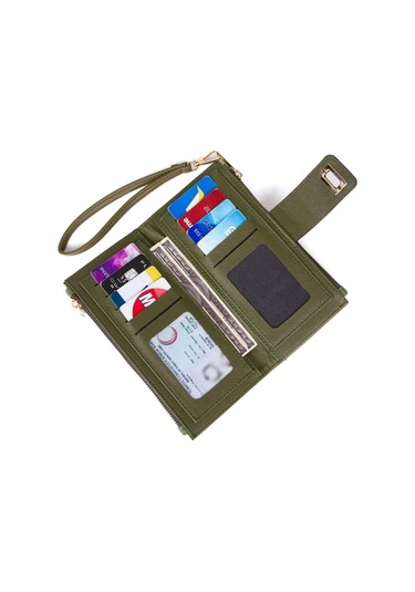 Tuldar Kadın Haki Yumuşak Soft Doku Kartlık Ve Cüzdan Tul134 Haki