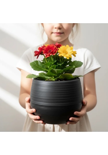 Saburg Çiçek Saksısı Seti 2 Adet, 1,2 Litre Otopompalı Saksı 60807039