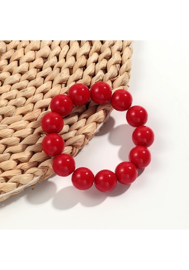 Fishsheep Bohem Tarzı Akrilik Yuvarlak Boncuklu Esnek Bilezik - Kadın Boho Takı 2025 Hediyeyeşil Dragonly Yeşil Dragonly