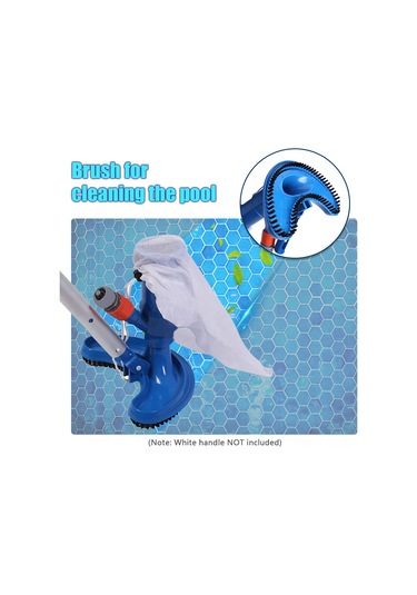 Tenfowee Havuz, Küvet Ve Göletler İçin Pratik Vakumlu Temizleme Fırçası, Mesh Çantalı, Kolay Montaj Mavi