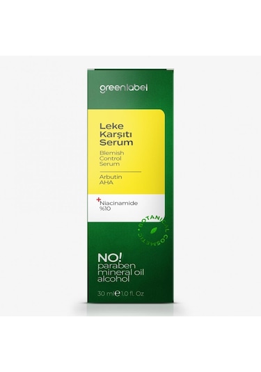 Greenlabel Aha Arbutin + %10 Niacinamide Leke Karıştı Serum 30 ML