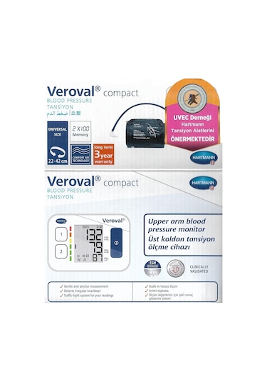 Hartmann Veroval Compact Tam Otomatik Üst Koldan Ölçer Tansiyon Aleti