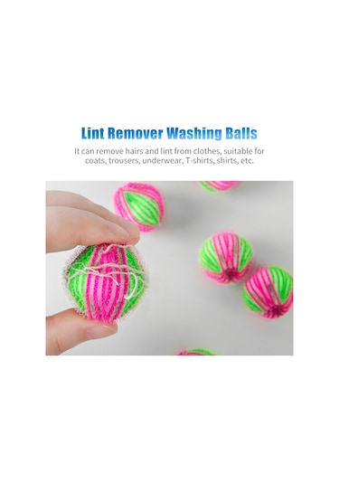 Aubyhe 6 Adet Yeşil 3.5cm Abs Çamaşır Makinesi Topları - Tüy Ve Kir Çıkarıcı, Çamaşırları Örgülenmeyen Tutar, Yeniden Kullanılabilir Beyaz - Yeşil