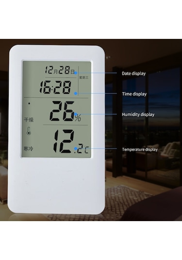 Mc501 Ayarlanabilir İç Mekan Termometresi Higrometre, Şarj Versiyonu