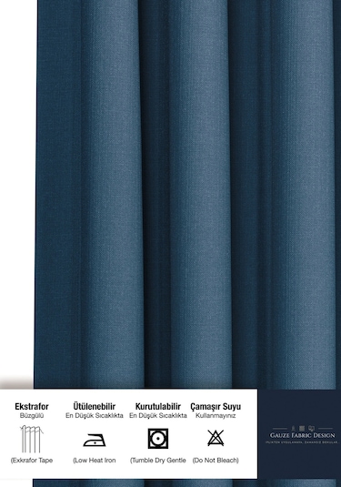 Gauze Fabric Design Capri Keten Dokulu Yüksek Kaliteli Petrol