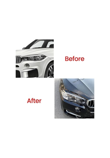 Symbee Bmw X5 X6 F15 F16 2014-2018 Ön Far Kaşlığı, Gloss Siyah Plastik, Korozyon Ve Çizik Koruması, Kolay Kurulum